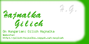hajnalka gilich business card